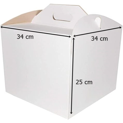 Pudełko na ciasto chrzest wesele komunia karton na tort opakowanie 34x34x25cm zestaw 10 sztuk